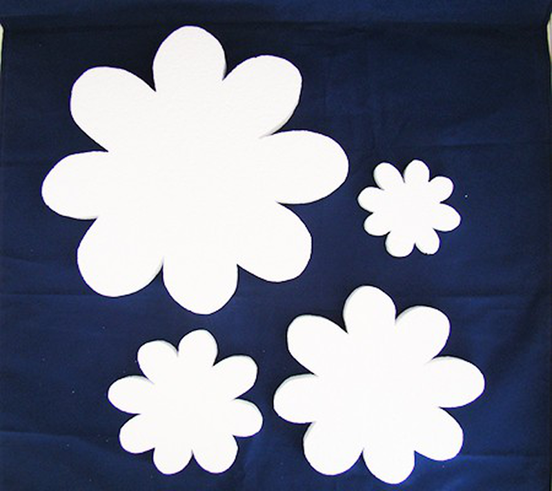 Polystyrene flower 10cm x 1.5cm, , medium-null