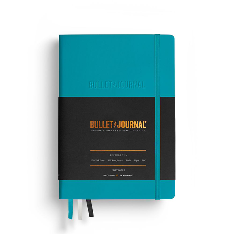 Bullet journal edition 2, medium (a5), hardcover, , turquoise25, dotted, , medium-null