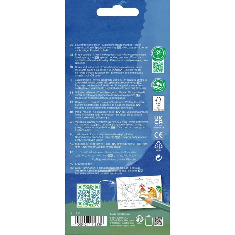 Faber castell classic color pencils dino 10+3, , medium-null