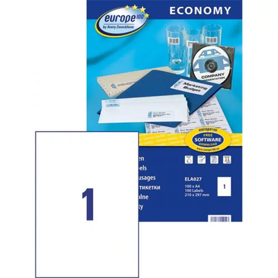 Economy/avery labels 210x297mm ela027, , medium