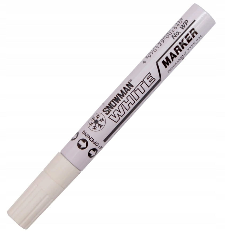 Snowman paint marker permanent (white), , medium-null