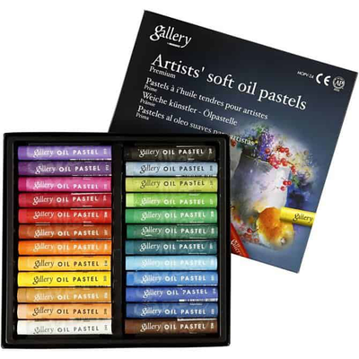 Gallery artists soft oil pastels 24pcs, , medium