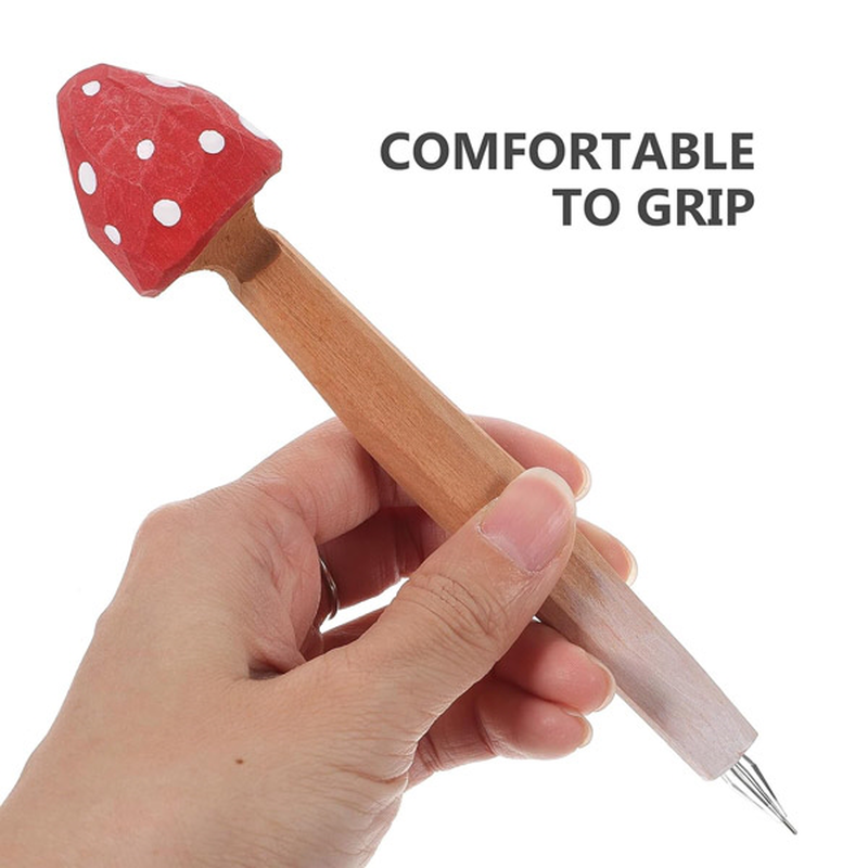 Product image: Στυλό μανιτάρι ξύλινο - μαύρο μελάνι, , medium-null