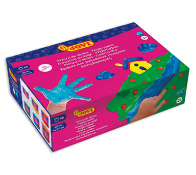 Finger paints set 6pcs x 125ml - jovi, , medium