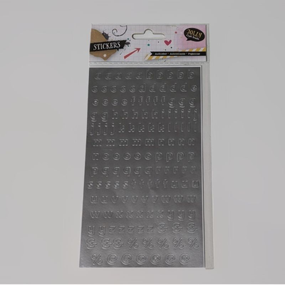 Self adhesive letters & numbers mini 10mm sylver, , medium