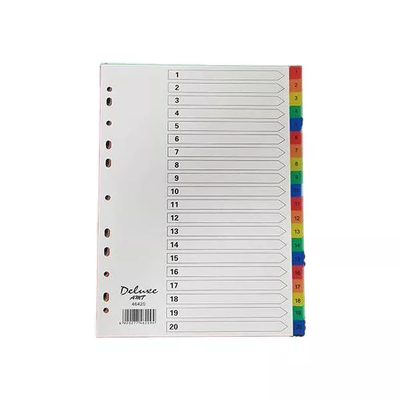Premier divider 20 colours plastic
