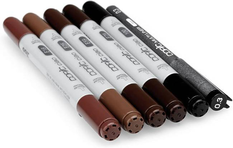 Product image: Copic ciao 5+1 set hair tones 2, black, , medium-null