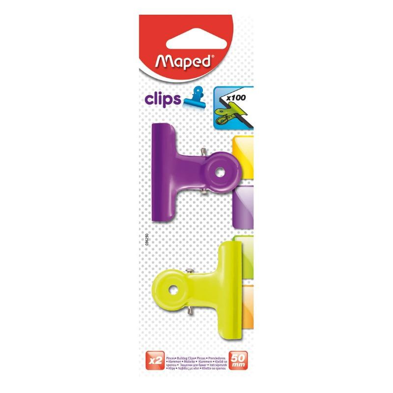 &Kappa;&lambda;&iota;&pi; &beta;&iota;&beta;&lambda;&iota;&omicron;&delta;&epsilon;&sigma;ί&alpha;&sigmaf; &chi;&rho;&omega;&mu;&alpha;&tau;&iota;&sigma;&tau;ά - binder clip 50mm 2pcs maped, , medium-null