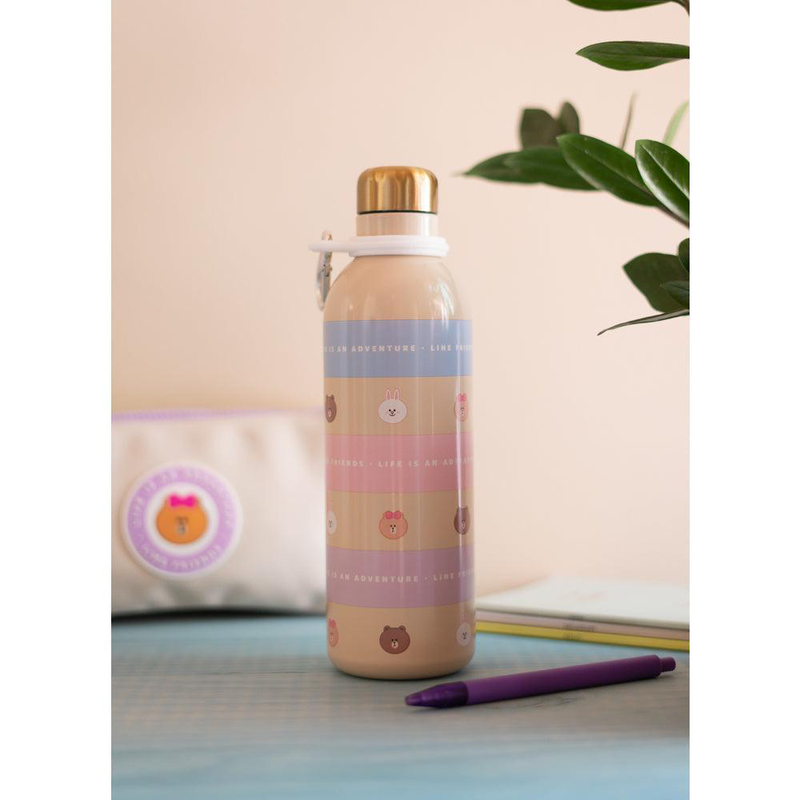 Line friends metallic hot & cold drinks bottle 500 ml, , medium image number null