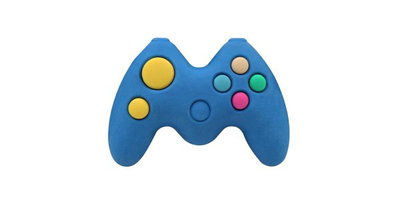 The littlies eraser gamer 2 designs (blue - red) 57x45mm, Blue, medium