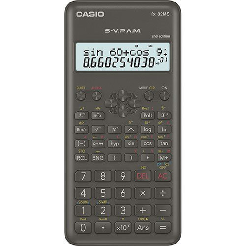 Calculator casio scientific fx-82ms 2nd edition black, , medium-null