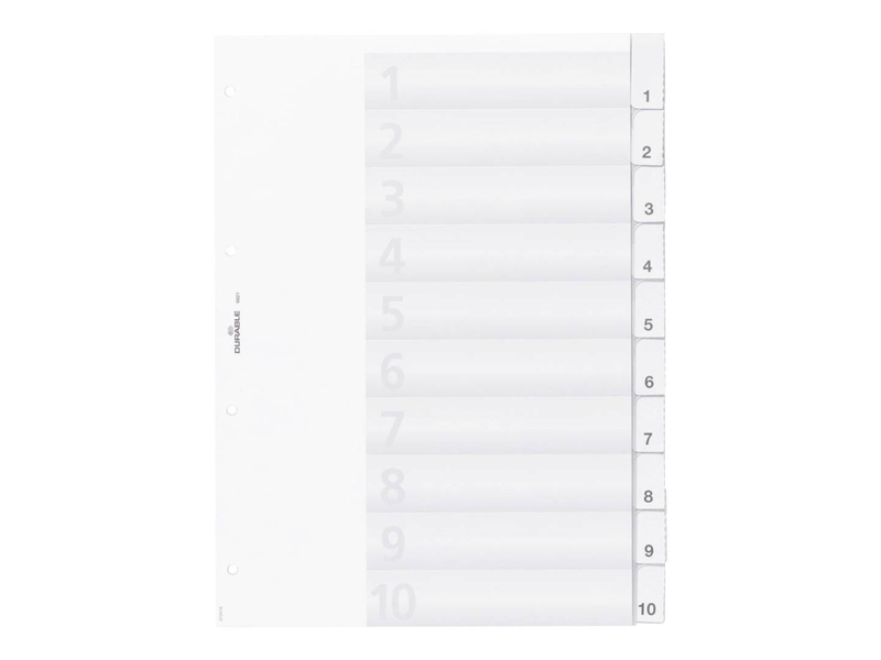 Durable / divider / 10 parts / for a4 / tabbed / transparent, , medium-null