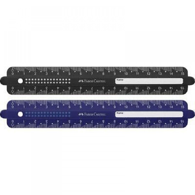 Faber castell ruler 15cm dots, Blue, medium