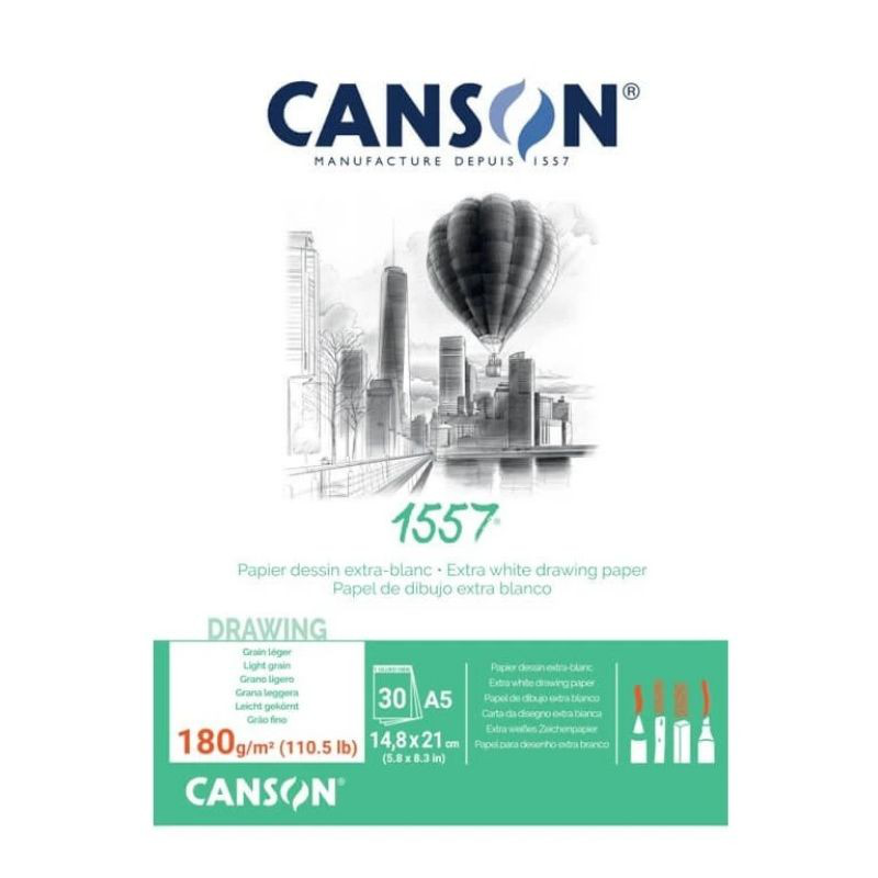 Drawing pad 180gsm a3 30sheets spiral canson, , medium-null