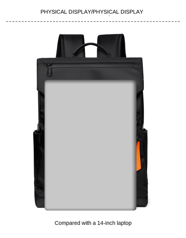 Urban edge novato backpack black 14" with USB port-null