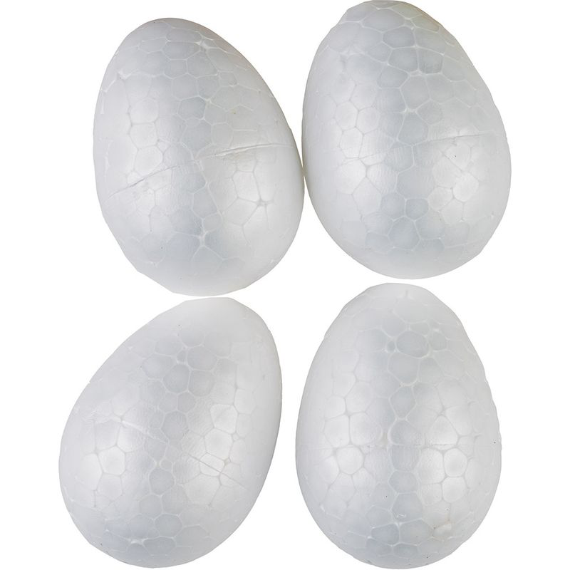 Product image: Foam egg height: 60mm, 4pcs (white) / opp bag, , medium-null
