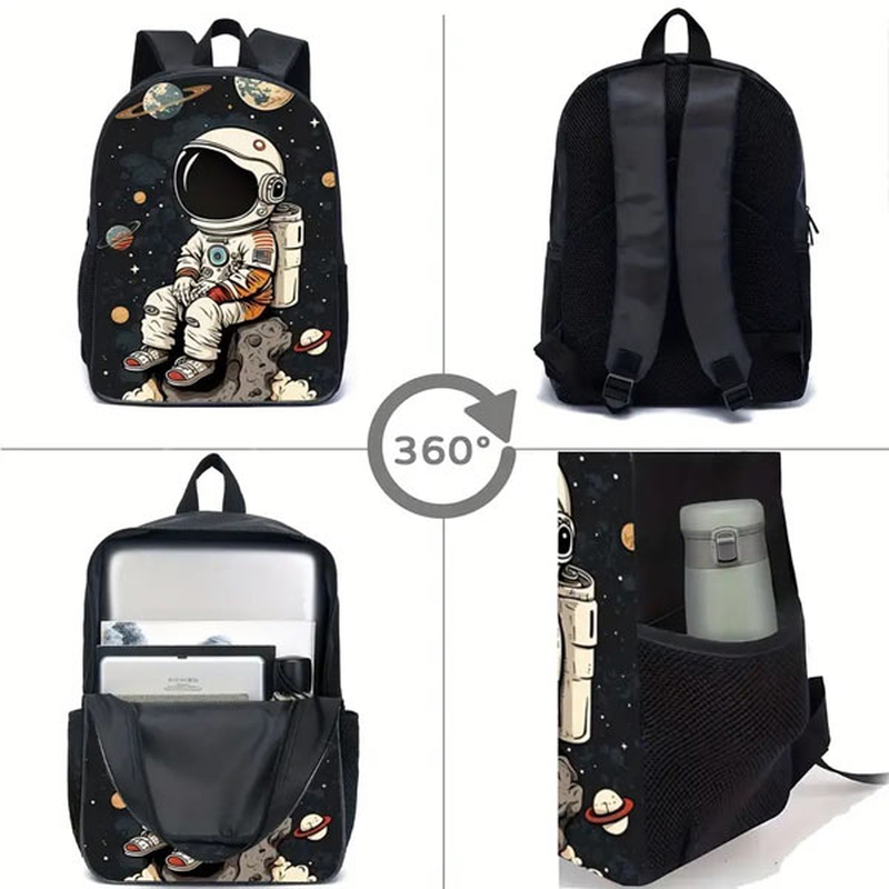 Product image: Τσάντα πλάτης αστροναύτης – σετ με τσάντα ώμου και κασετίνα, , medium-null