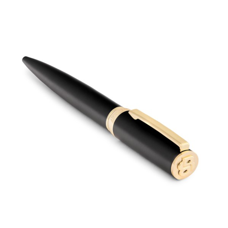 Product image: Hugo Boss ballpoint pen arche double b black & gold, , medium-null