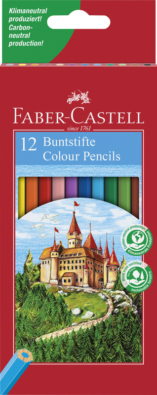 Faber castell 111212 colours pencil cardboard box 12pcs, , medium-null
