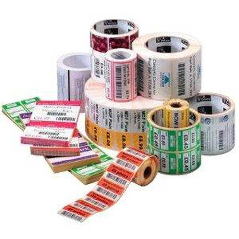 Zebra z-select 2000t thermal transfer paper labels 32x25mm matte white coated permanent adhesive 2580/roll 12 rolls-null