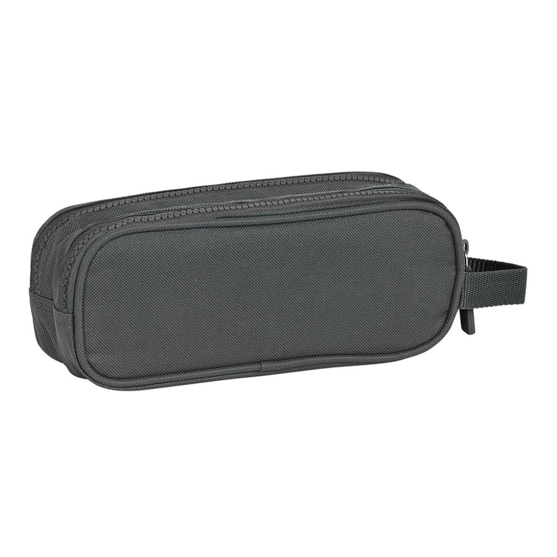 Safta double pencil double case grey, , medium-null