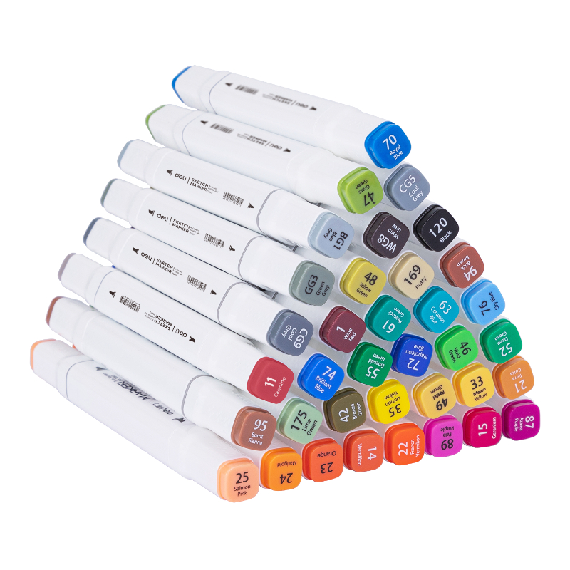 Deli twin sketch markers 36 colors, , medium-null