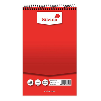 Silvine spiral notepad ruled 12.7x20.3cm 120sh, , medium