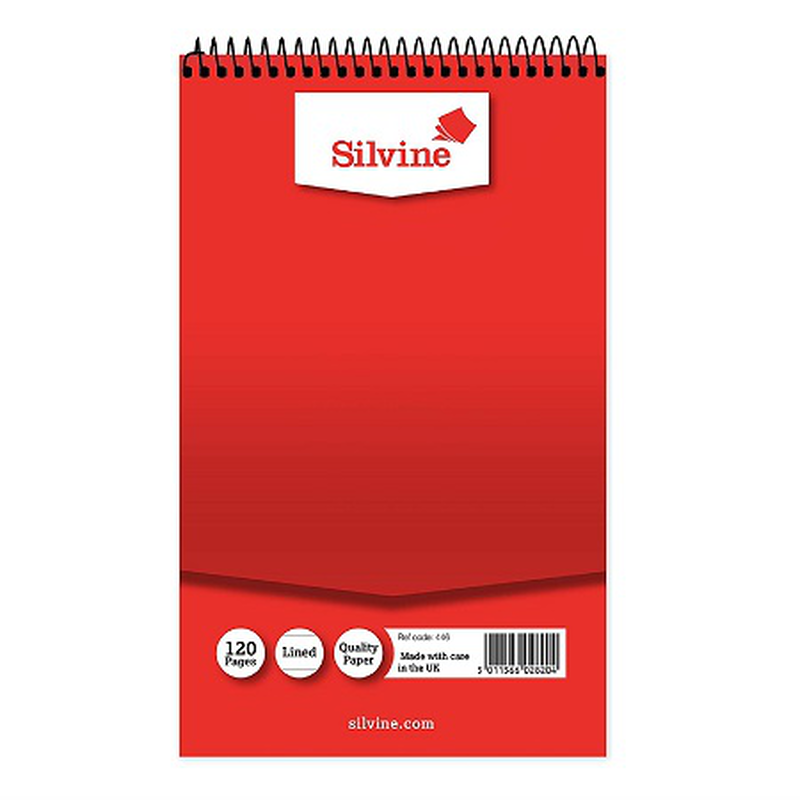 Silvine spiral notepad ruled 12.7x20.3cm 120sh, , medium-null