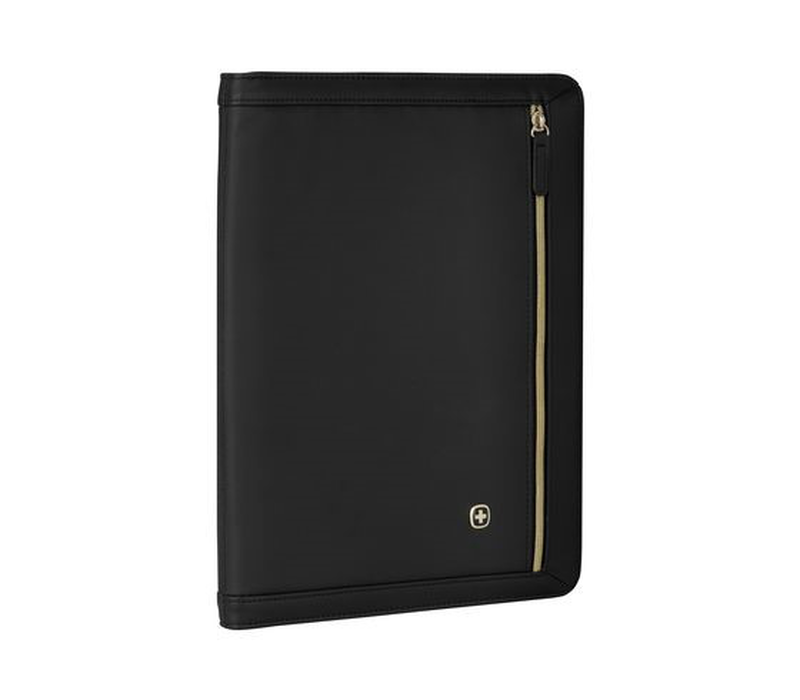 Wenger, amelie women's zippered padfolio with tablet pocket, black ( r ), , medium-null