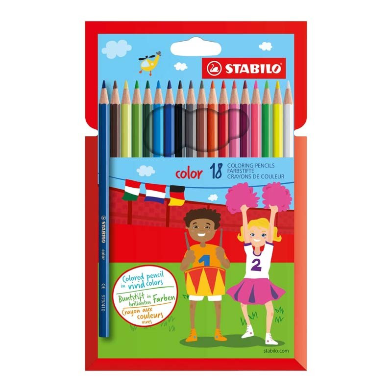 Stabilo 18 coloring pencils, , medium-null