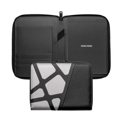 Hugo Boss conference folder zip a5 craft chrome