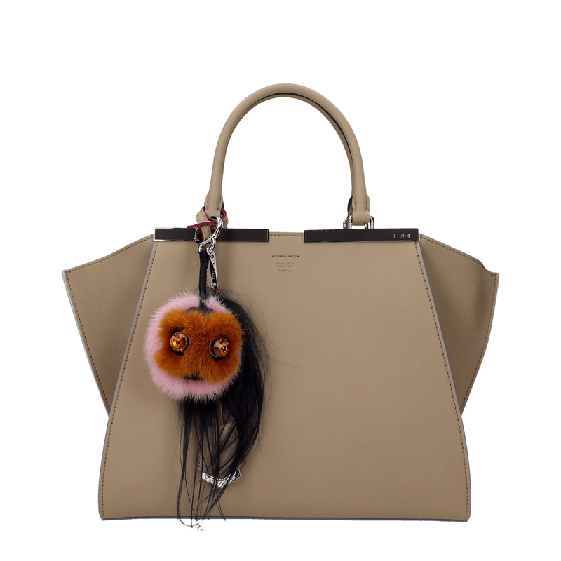 Brown fur keychain-null
