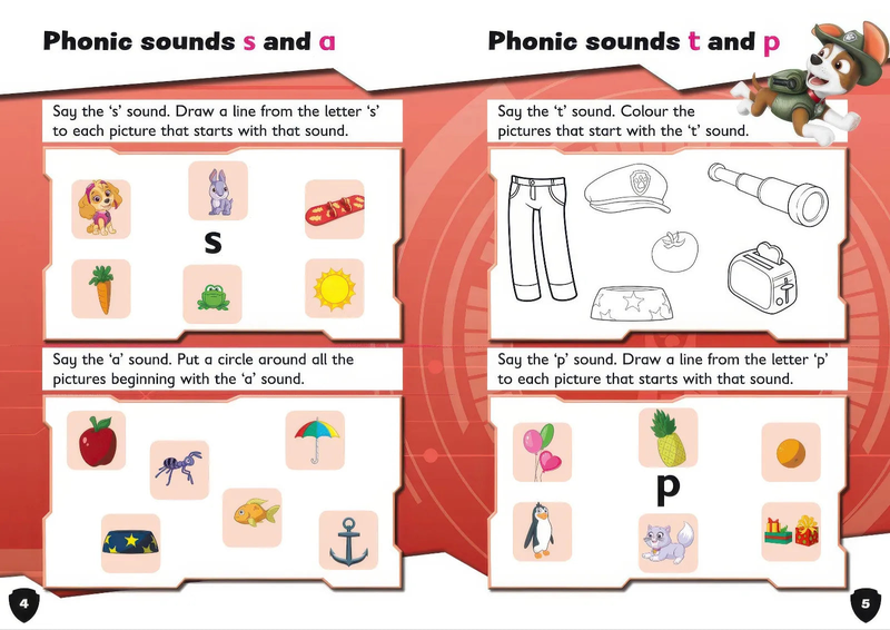 Product image: Paw patrol first phonics activity book, , medium-null