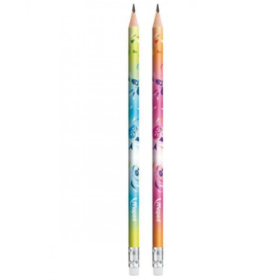 Maped mini cute hb pencil with eraser, Pink, medium