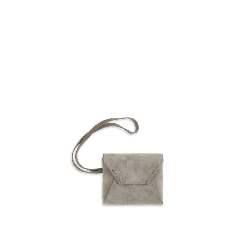 Gray calf leather bos taurus keychain-null