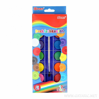 Tts watercolors premium 12 colours + brush  28mm 405631, , medium