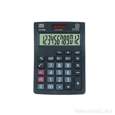 Tto calculator 12-digits dg-900a dual power black 405933, , medium