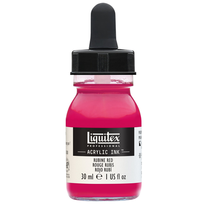 Lqx acrylic ink 30ml, Rubine red, medium