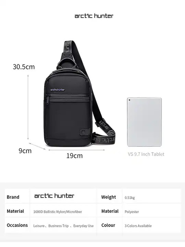 Arctic hunter crossbody modslim black-null