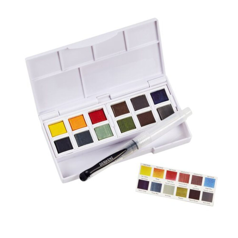 Derwent line and wash mixed media paint set, , medium-null