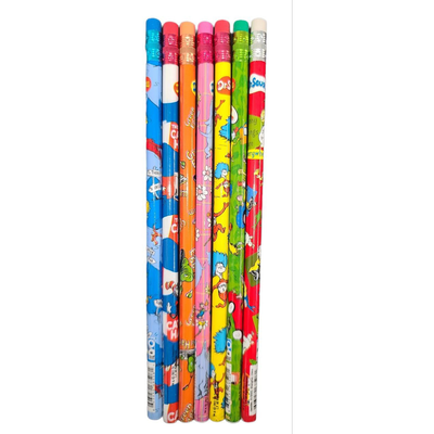 Reading rocks wooden pencils - dr. Seuss