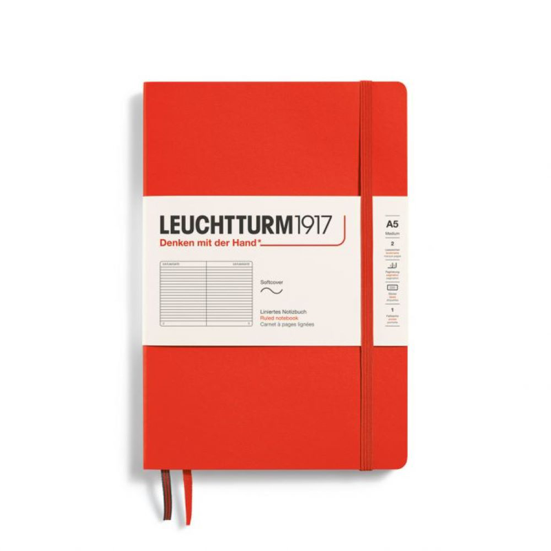 L notebook sc a5 med ruled lobster 123p, , medium-null