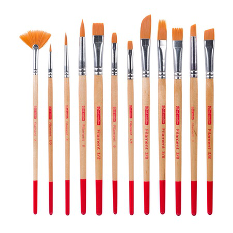 Art creation water colour brushes set 12 different shapes, , medium-null