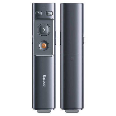 Baseus orangedot wireless laser presenter grey with USB + Type-C receiver, Grey, medium
