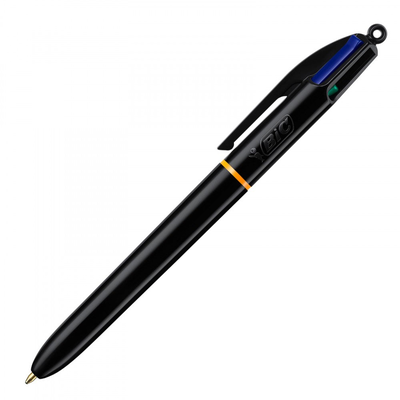 Bic ballpoint pen 1.0mm 4 colors pro black, , medium