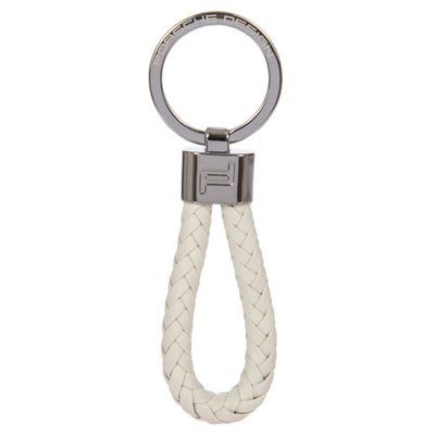 Porsche design keyring leather cord white, , medium