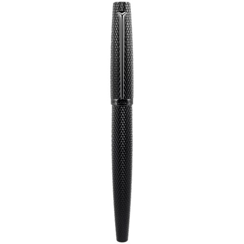 Diplomat fountain pen viper black guilloche f/m, , medium-null
