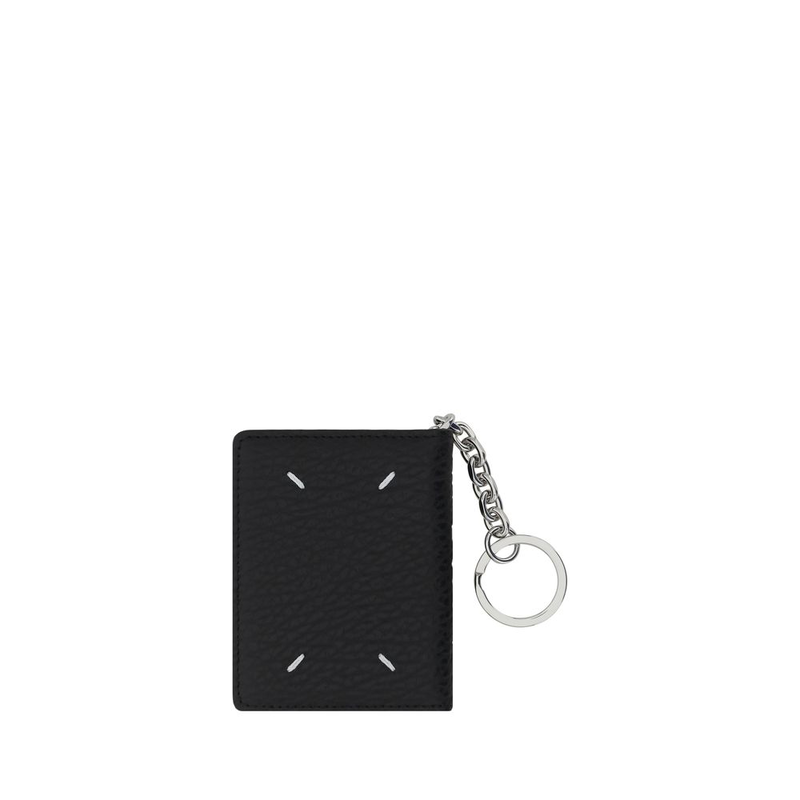 Black calf leather bos taurus keychain-null