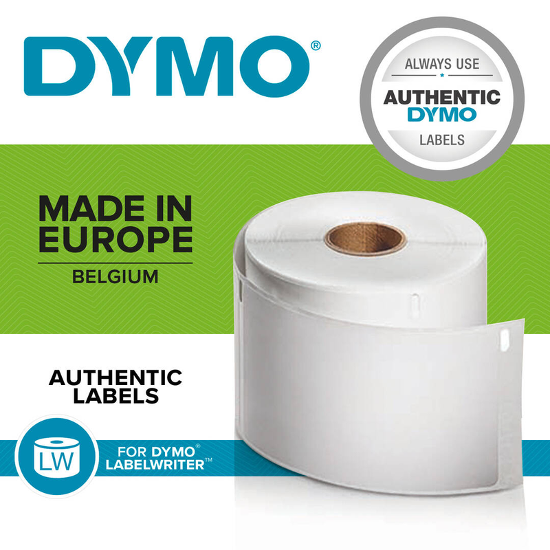 Dymo labelwriter medium / black on white / 57 x 32 mm 6000 label(s) (6 roll(s) x 1000 multi-purpose labels / for dymo labelwriter 310, 315, 320, 330, 400, 450, 4xl, se450, wireless, , medium-null