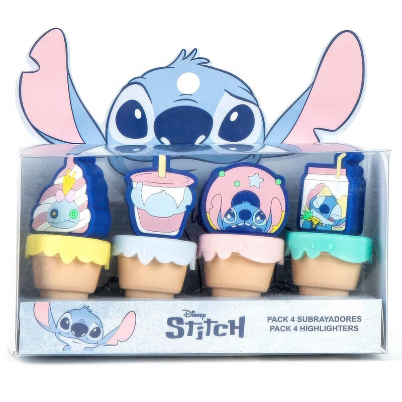 Disney stitch ice cream cone highlighters - set of 4, , medium-null